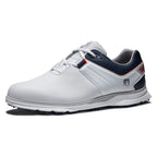FootJoy Men's Pro|SL Golf Shoe, White/Navy/Red, 9