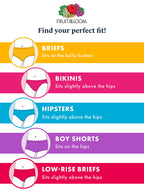 Fruit of the Loom Girls' Little Cotton Boyshort Underwear, 14 Pack-Fashion Assorted, 6