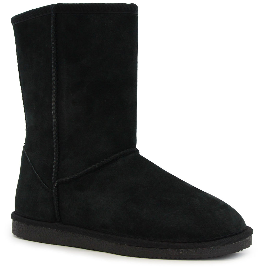 Lamo Sheepskin P909W-BLK-6 Womens Classic 9 in. Boot  Black - Size 6