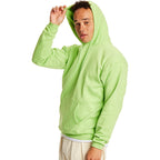 Hanes Men's Pullover EcoSmart Hooded Sweatshirt, lime, Medium