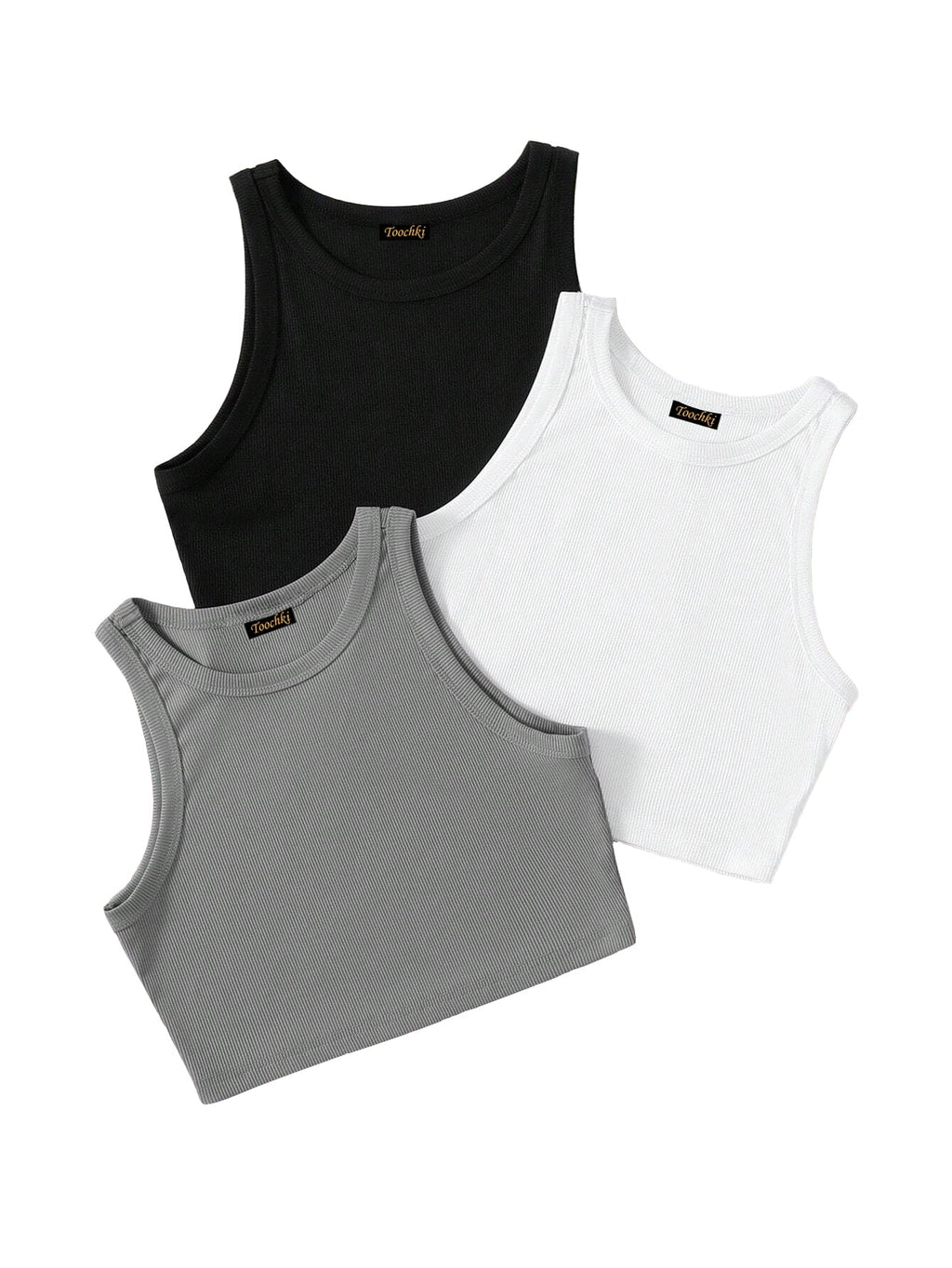 Toochki Top for Women| Crop Top for Women | Short Top for Women | Tops | Lycra Top for Women | Pack of 3 Tops for Women | Strach