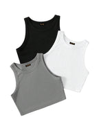 Toochki Top for Women| Crop Top for Women | Short Top for Women | Tops | Lycra Top for Women | Pack of 3 Tops for Women | Strach