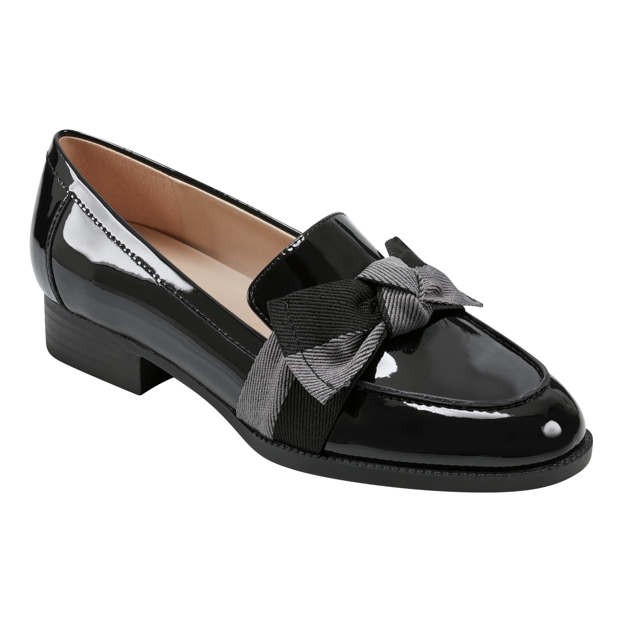 Bandolino Women's LINDIO Loafer, Black/Grey 003, 7