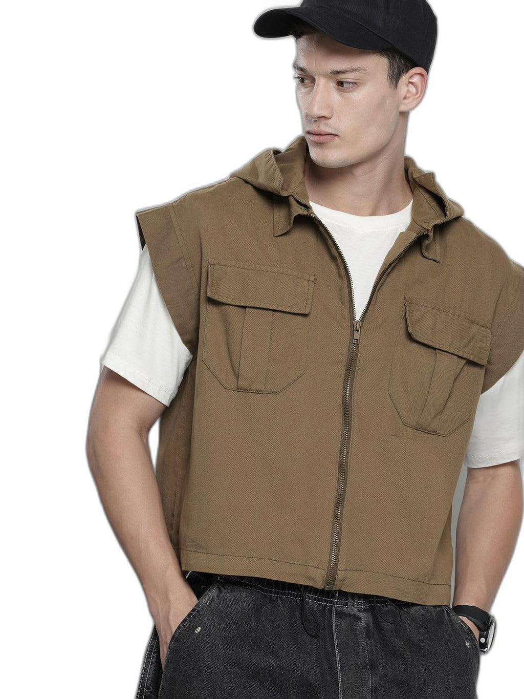 The Indian Garage Co Mens Oversized Fit Solid Street Wear Sweater