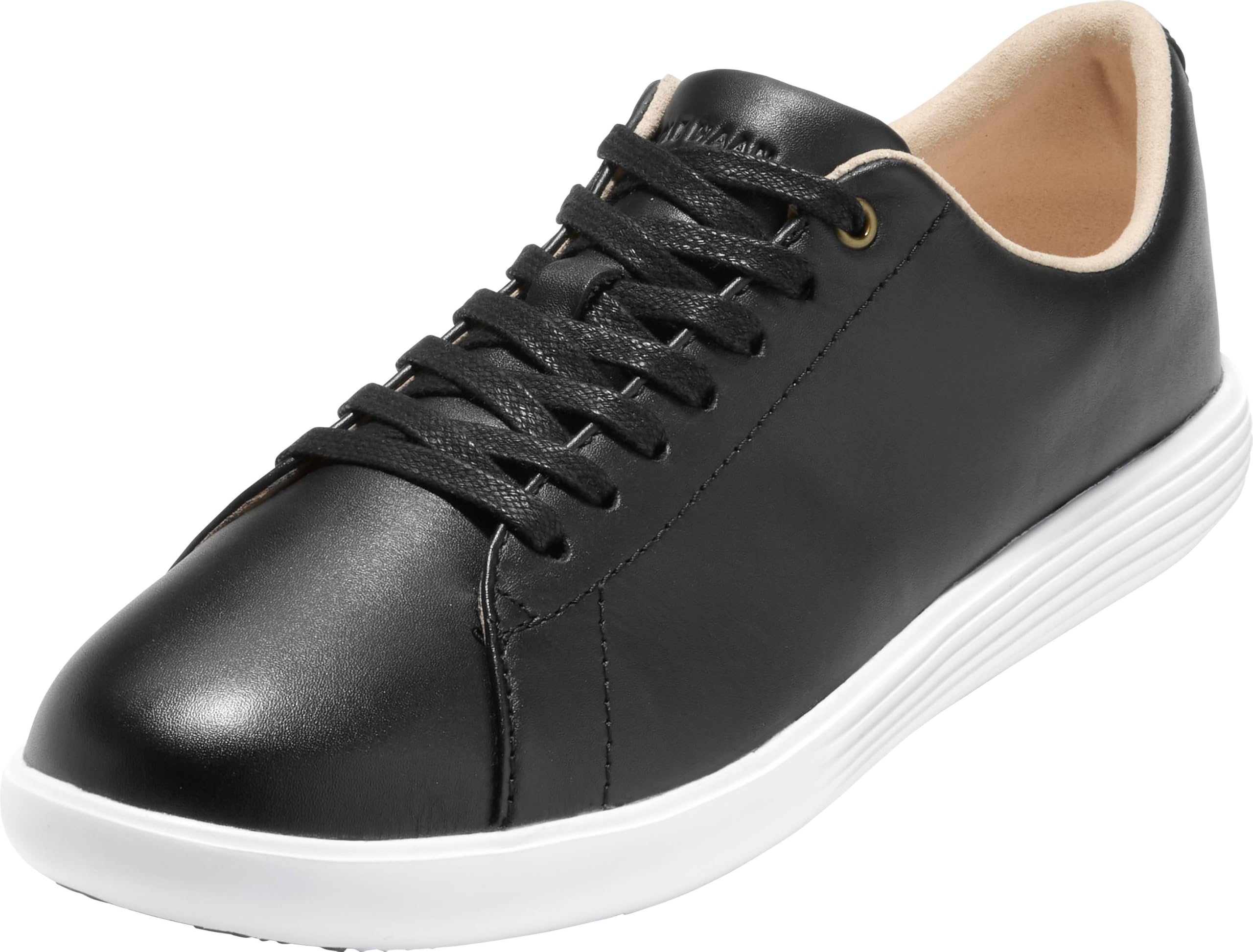 Cole Haan Women's Grand Crosscourt Ii Sneaker, BLK LTHR/White, 8 Wide