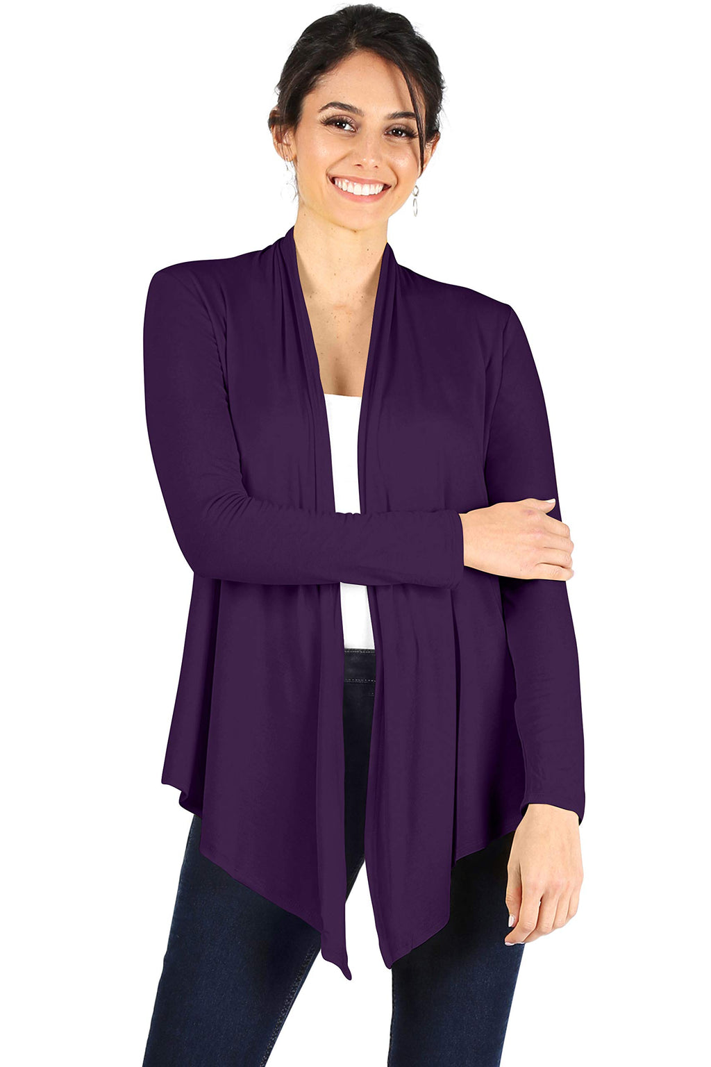Simlu Plum Cardigans for Women, Plum Cardigan Plus Size and Reg, Plum Lightweight Sweater Cardigan, XX-Large