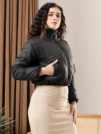 Kotty WomenS Cozy, Durable, And Effortlessly Chic Winter Puffer Jacket(Black,L)