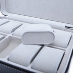 Homeater 10 Slot Watch Box Portable Travel Zipper Case Collector Storage Jewelry Storage Box(Black)