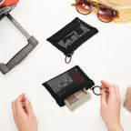 Frienda 10 Pcs Small Zipper Pouch Mini Cosmetic Bags Nylon Mesh Coin Purse Portable Cosmetic Case Storage Bags with Key Holder f