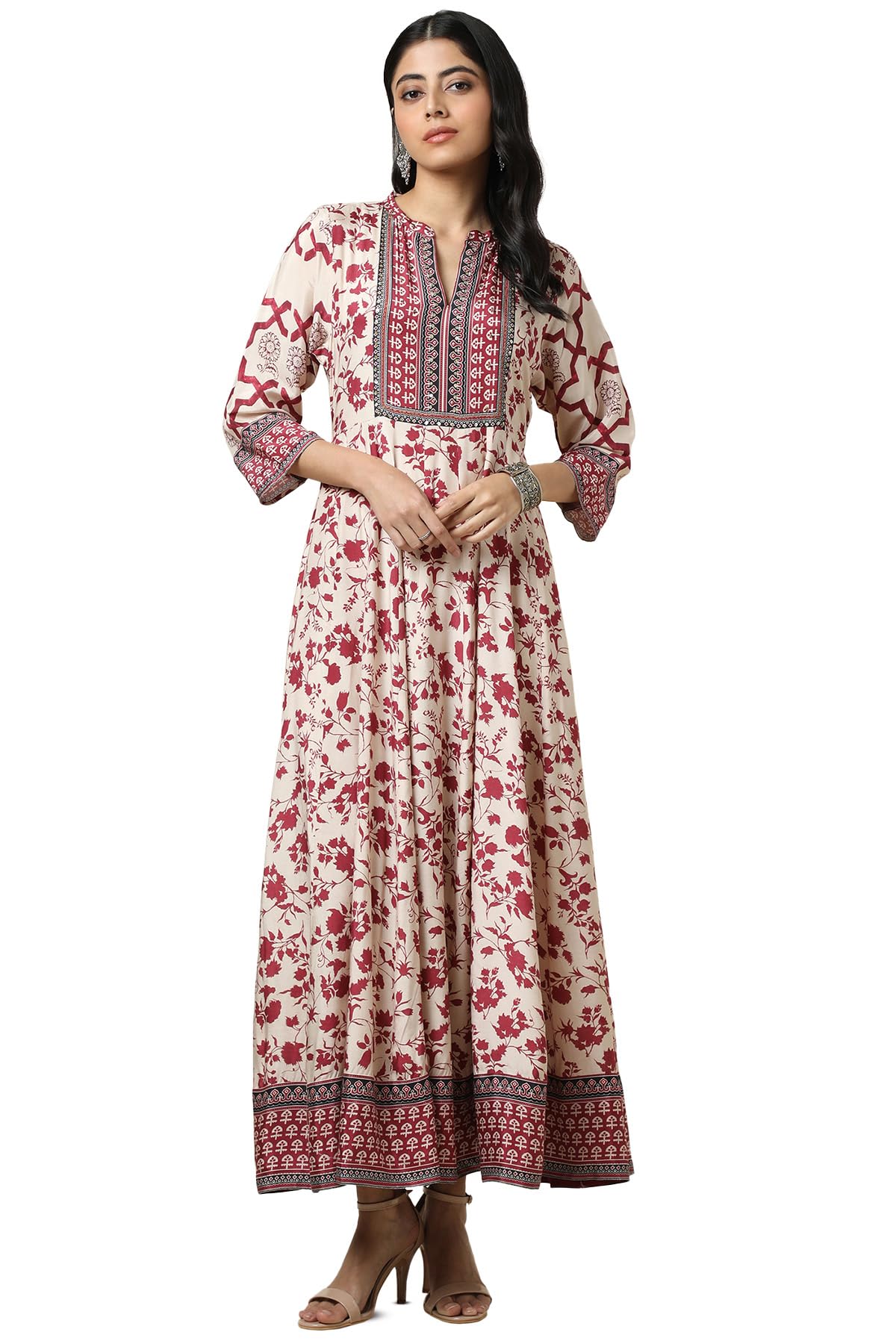 Soch Women Muslin Floral Print Dress with Sequins