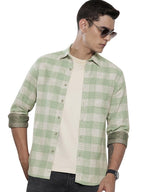 The Indian Garage Co Mens Slim Fit Checked Long Sleeves Shirt