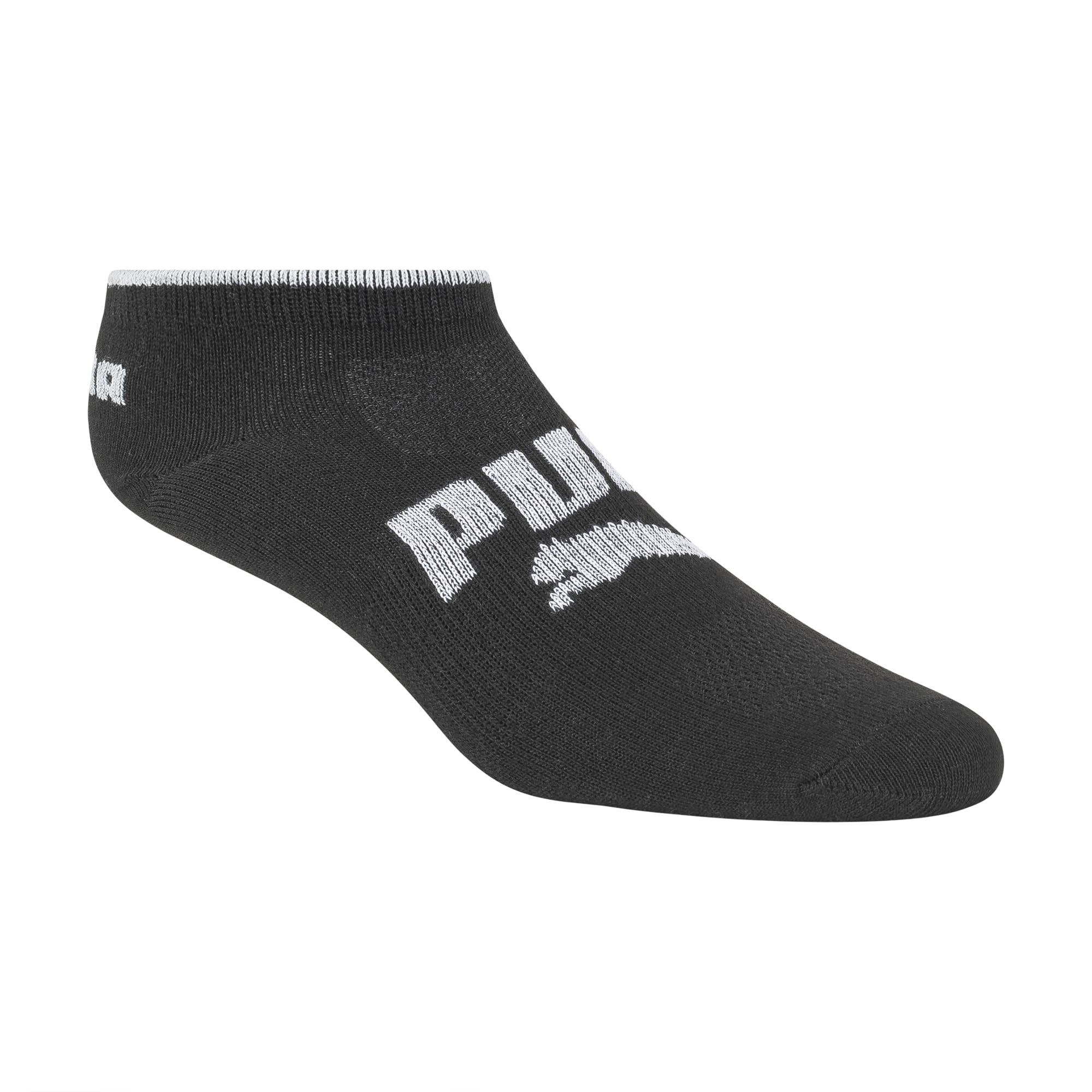 PUMA Womens 6 Pack Runner Socks, Black/Grey/White Logo, 9-11
