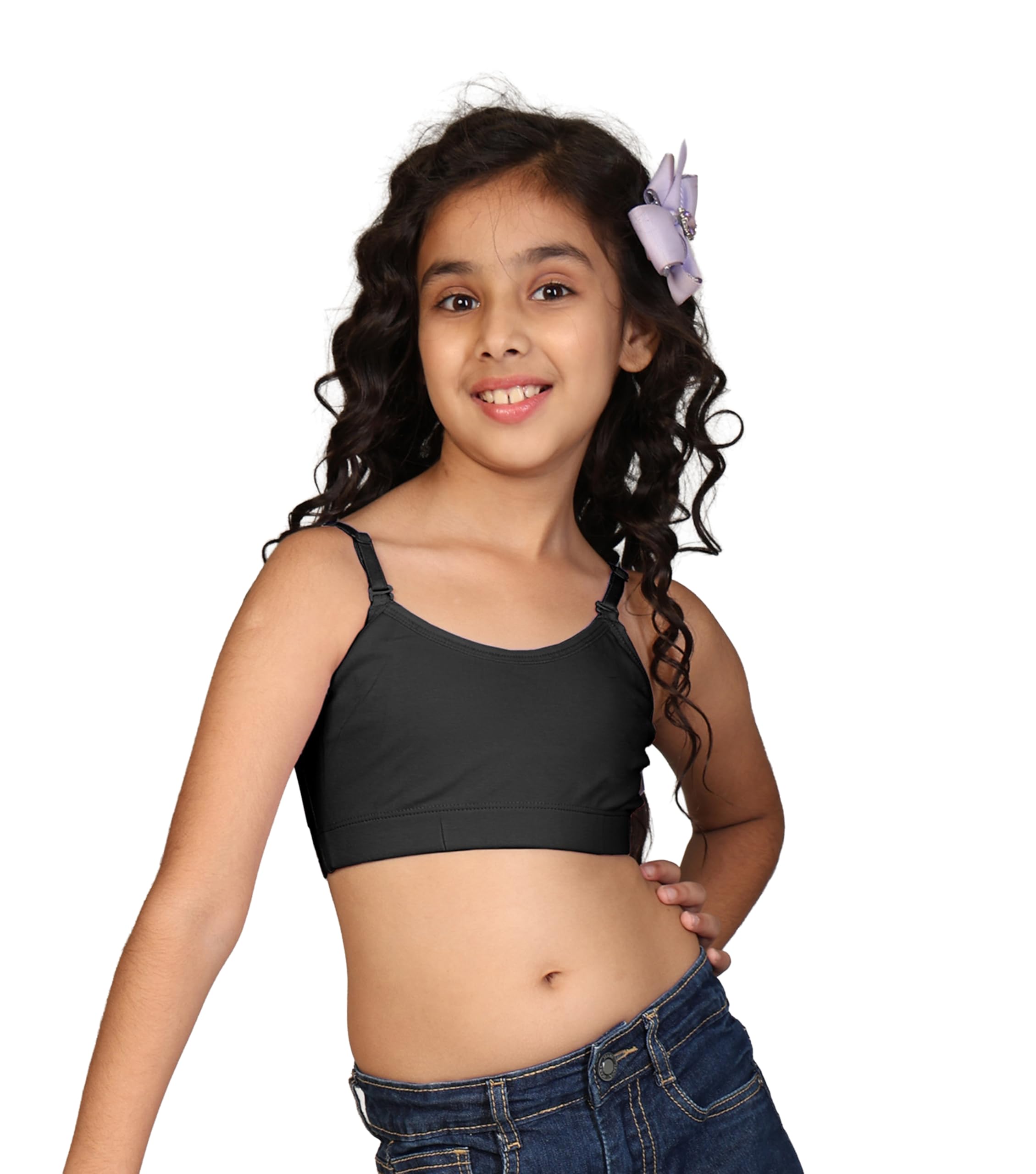 Kyda Kids Girls Antibacterial Cotton Solid Non Padded, Beginners Bra For Girls