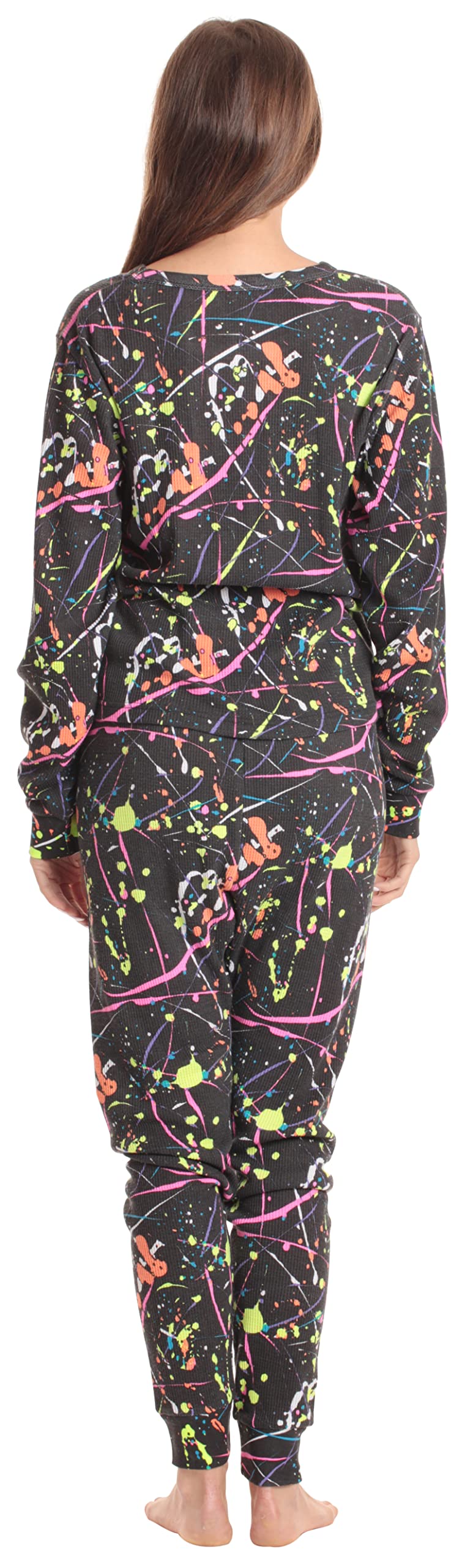 Just Love Womens Tie Dye Two Piece Thermal Pajama Set 6962-10682-XXL
