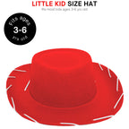 4E's Novelty Child Red Cowgirl Hat for Toddlers & Kids 3-6, for Halloween Jessie Inspired Costume, Felt Cowboy Hat Child Size fo