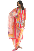 ANNI DESIGNER Womens Cotton Blend Straight Printed Kurta with Pant & Dupatta (Kapila Red_XL_Red_X-Large)