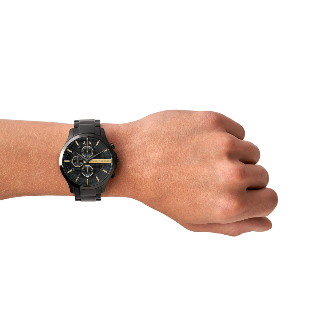 A|X ARMANI EXCHANGE Men's Chronograph Black Stainless Steel Watch (Model: AX2164)