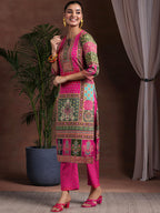 Libas WomenS Poly Crepe Kurta Set (369550R