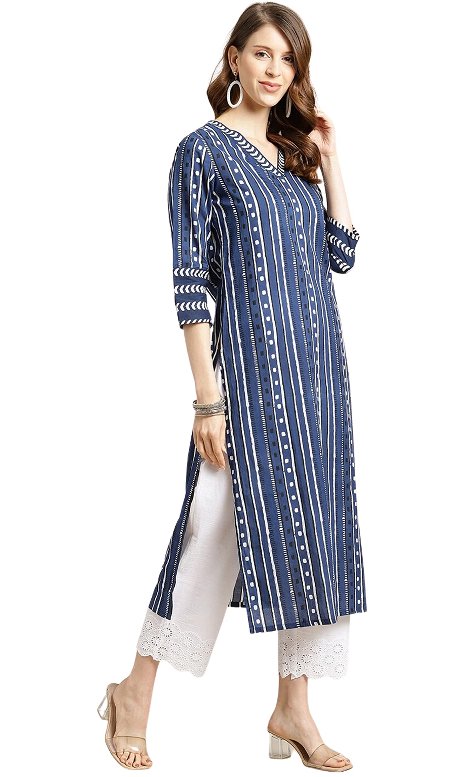 rytras Womens Cotton Printed Straight Kurti