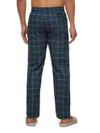 XYXX Mens Super Combed Cotton Checkered Checkmate Pyjamas [Pack of 1] Elasticated Waist, Drawstring | Loungewear for Men in Lim