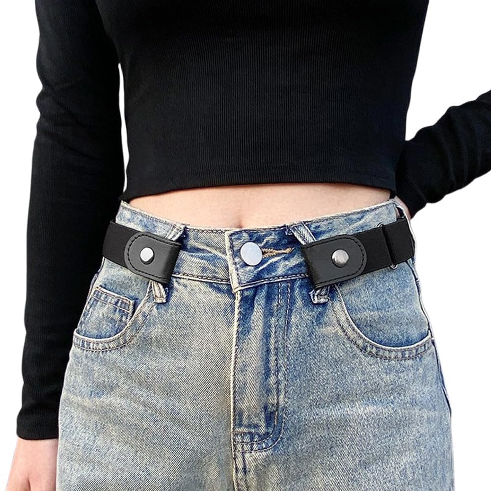 Voltixa BuckleFree Elastic Belt For Women | No Buckle Invisible Stretch Waist Belt For Jeans Trousers Skirts | Flat Stomach No  13-4