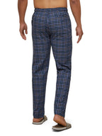 XYXX Mens Super Combed Cotton Checkered Checkmate Pyjamas [Pack of 2] Elasticated Waist, Drawstring | Loungewear for Men in Blu