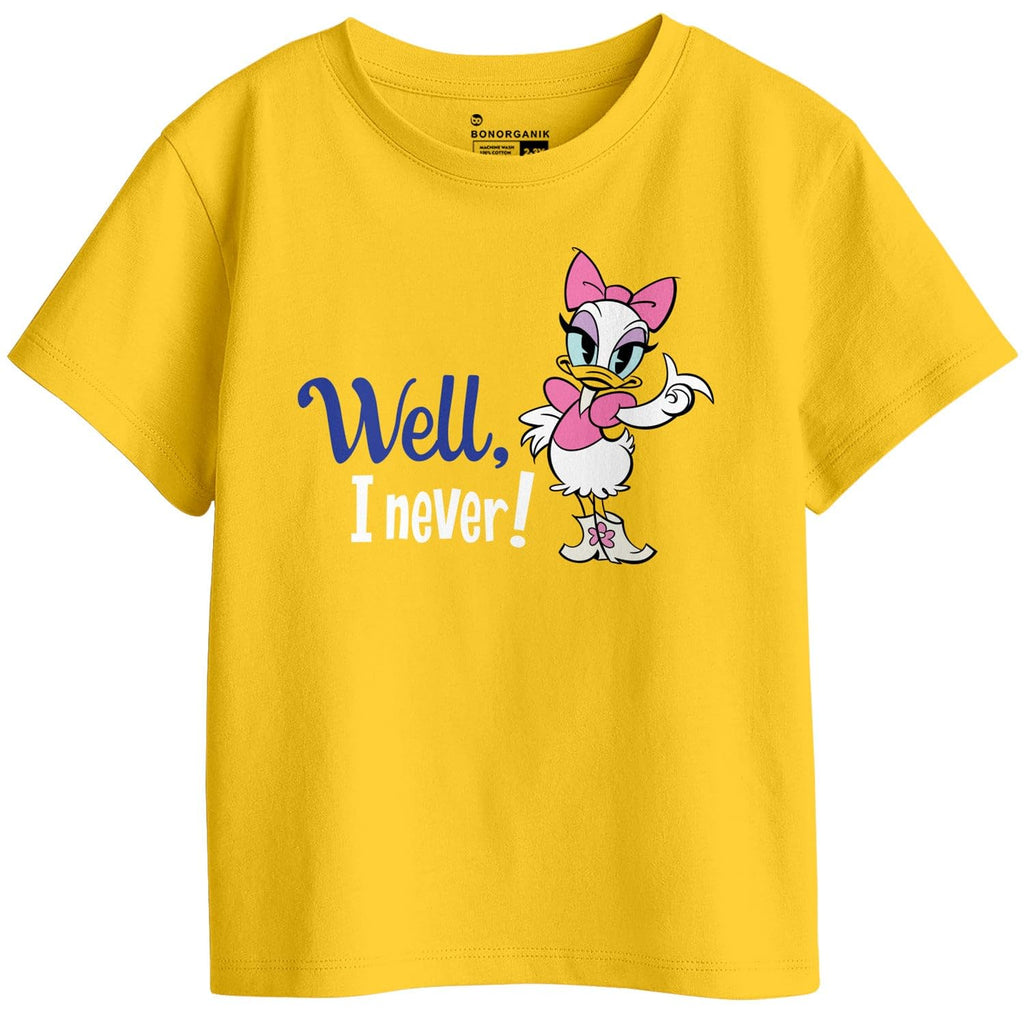 Bon Organik Girls Regular Fit T-Shirt (BON11436_Multi