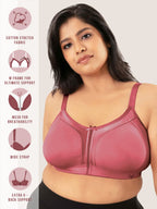 NYKD (NYB101 Cotton Non Padded & Non Wired Everyday Bra for Women | M-Frame Structure for Bounce Control with Full Coverage & Su