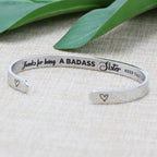 JoycuFF Sisters Gifts from Sister Birthday Gifts for Sister Bracelet for Women Bracelets Inspirational Stainless Steel Cuff Big