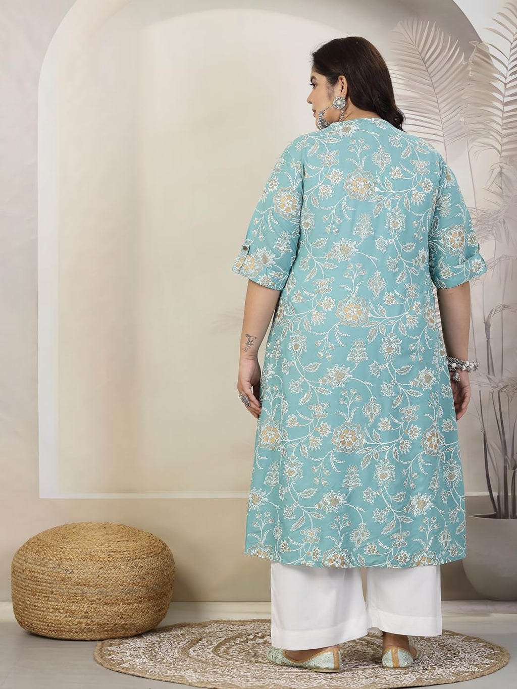 Stylum WomenS Rayon Relaxed Fit A Line Kurta