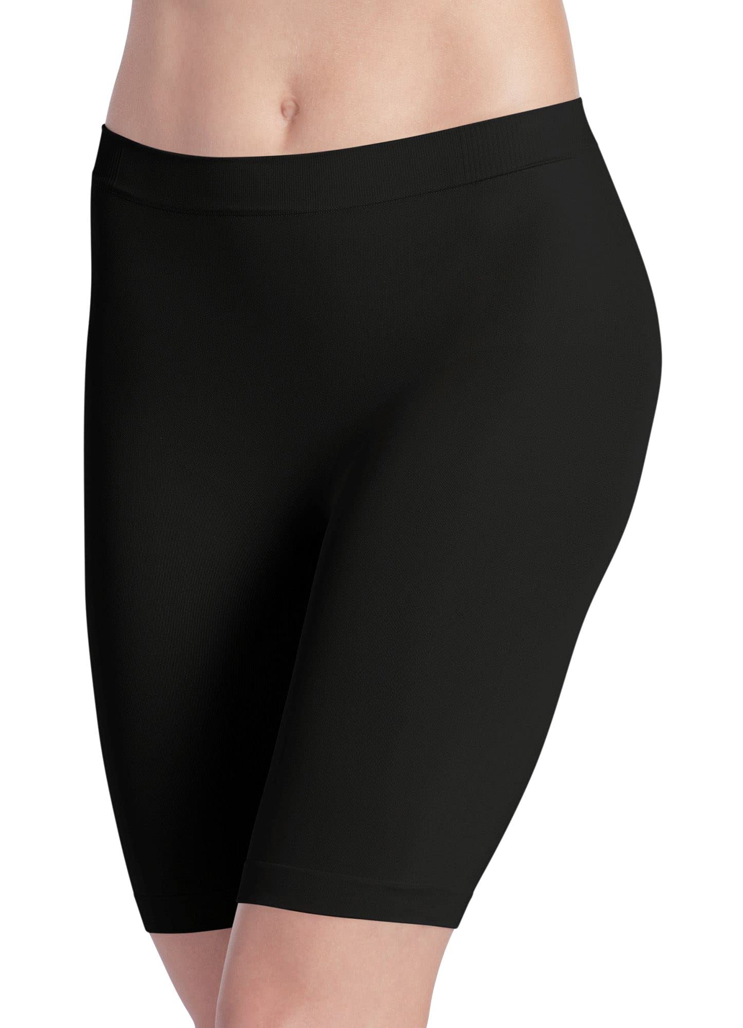 Jockey Womens Underwear Skimmies Slipshort, Black, 2x
