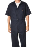 Mens FLEX Short-Sleeve coverall - DARK NAVY _L - Rg(D0102H7M95X)