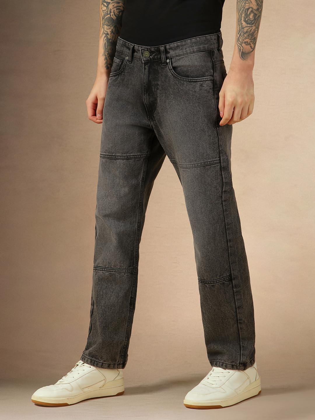 Dennis Lingo Men Grey Denim Relaxed fit Mid Rise Denim Jeans