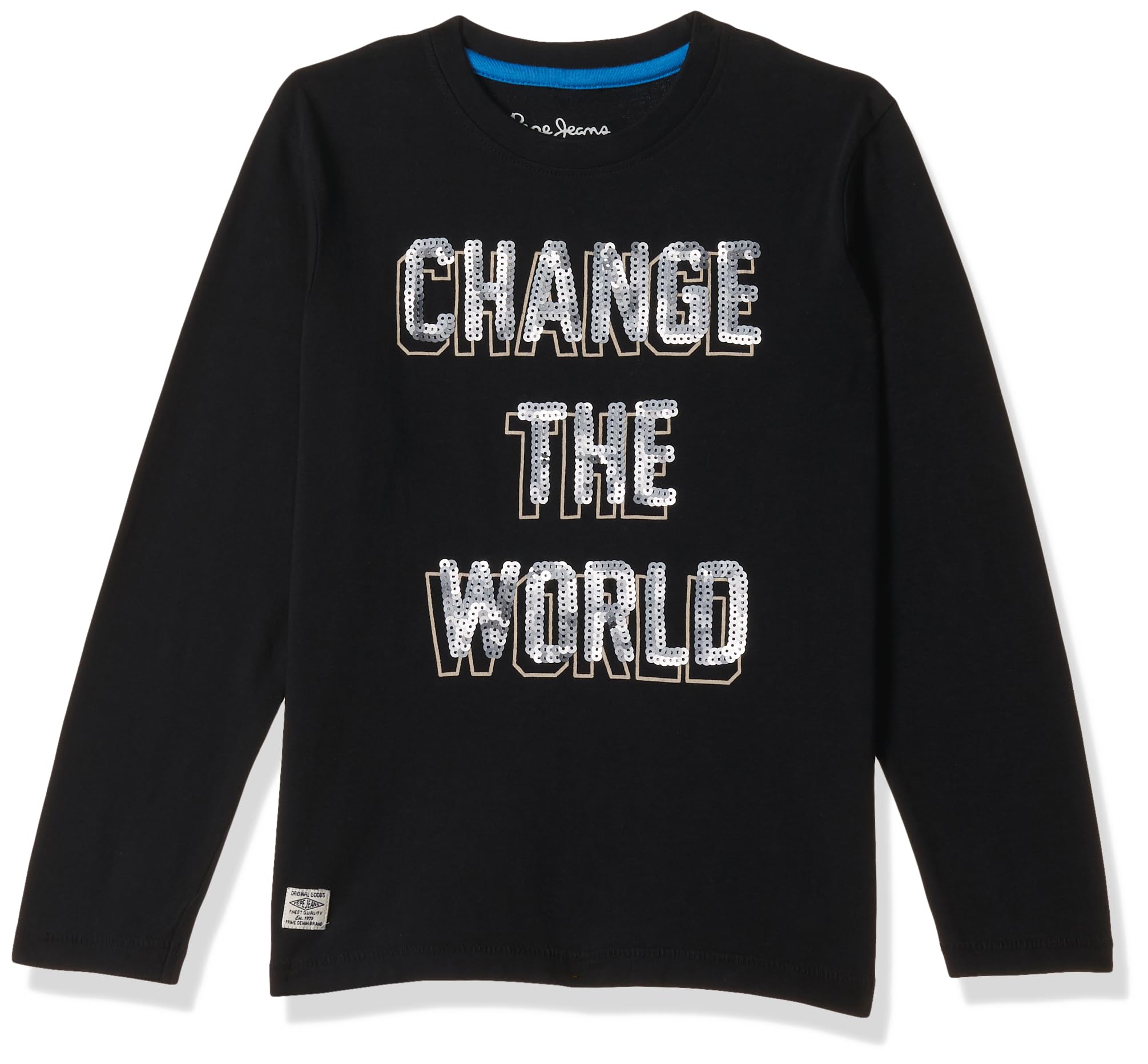 Pepe Jeans BoyS Tees (Pb503340_8-9 Years, Black, 8-9 Years)