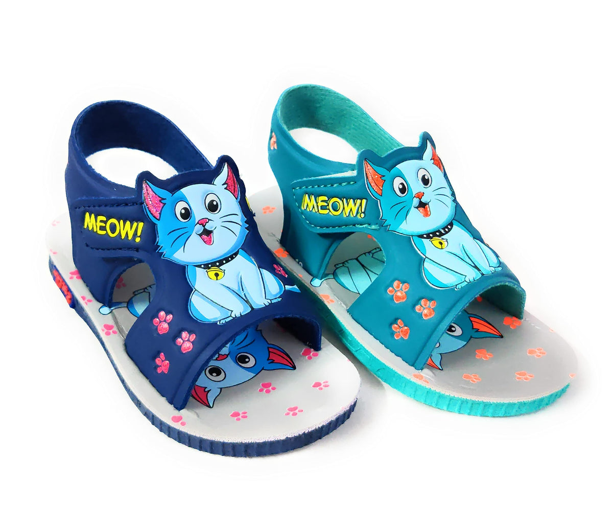 Coolz Kids ChuChu Sound Musical First Walking Sandals For Baby Boys And Baby Girls For 921 Months (ComboPack Of 2 Pairs) (Sea 2.5