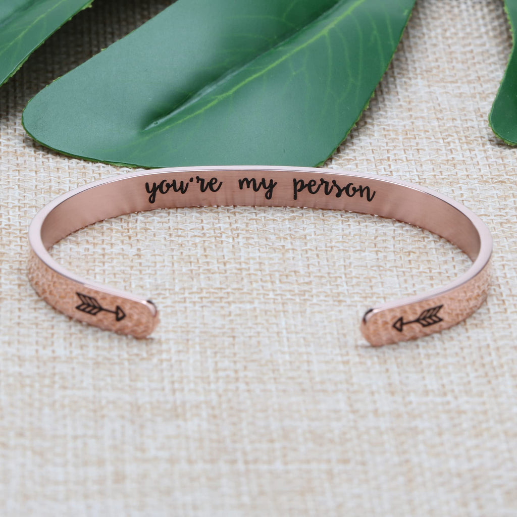 JoycuFF for Mom Mother Mommy Inspirational Cuff Bracelets Christmas Birthday Rose Gold Jewelry Mantra Alway My Mother Forever My