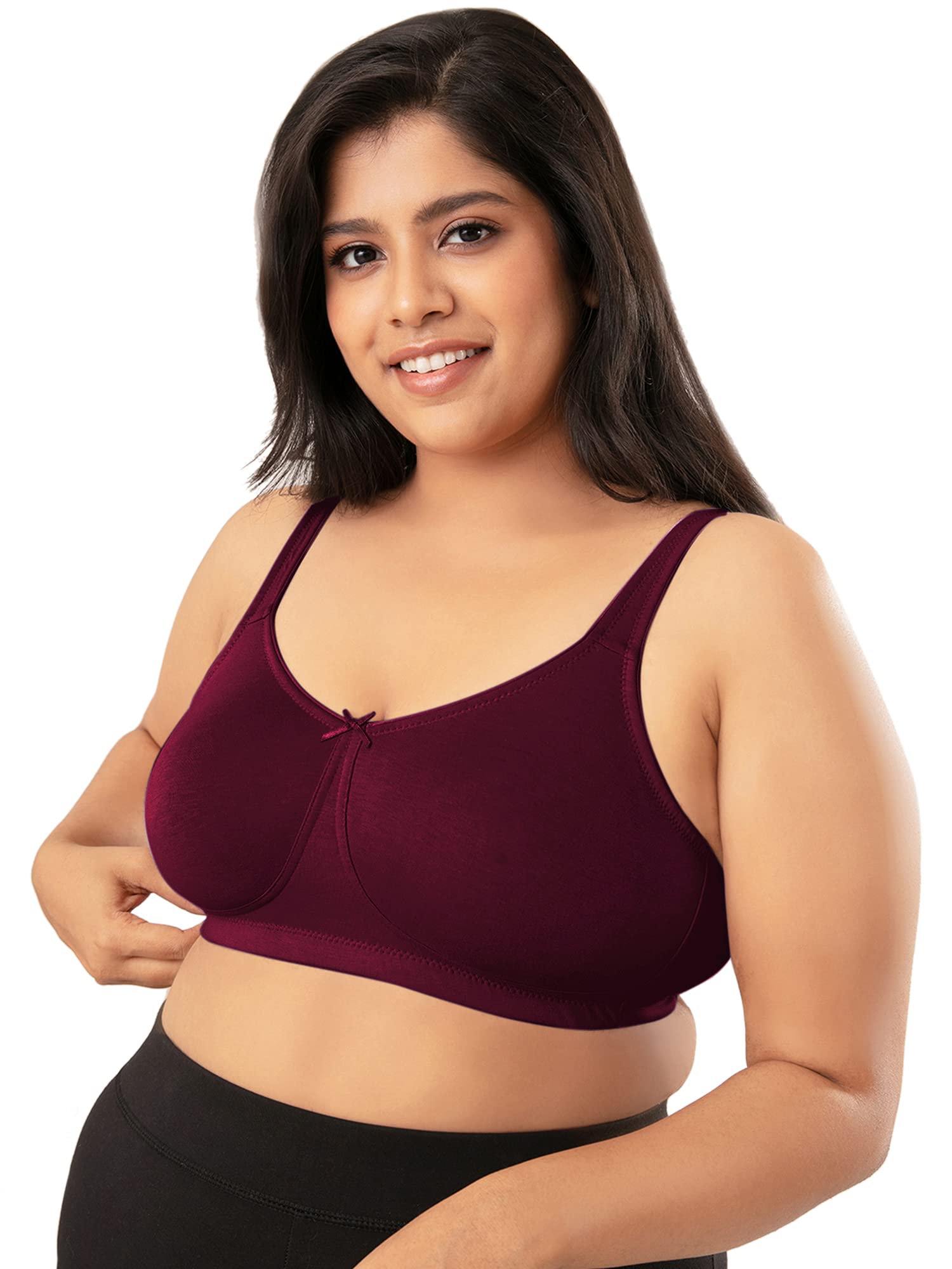 Nykd (Nyb105 Cotton Non Padded & Non Wired Everyday Bra For Women | Full Coverage Bra With No Sweat & Breast Separating Feature 