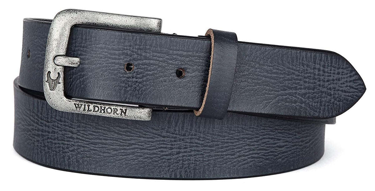 Wildhorn Casual Leather Belt For Men (Brown, 34) (38, Blue) 38