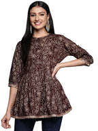 Libas Women'S Printed A-Line Kurtis (26179_Purple