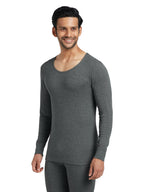 XYXX Mens Thermal Vest | Antibacterial, Skin Friendly with Superior Heat Retention | Slim Fit Full Sleeve Solid Alpine IntelliH