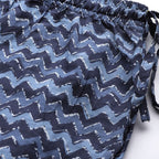 anubhutee Womens Cotton Blue Ethnic Motifs Printed Straight Night Suit with Top and Pyajamas