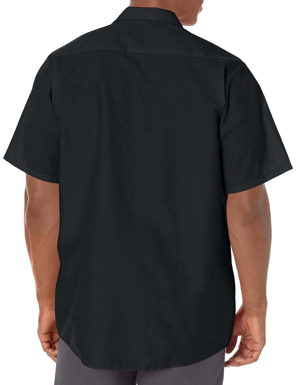 Red Kap Men's Industrial Work Shirt, Short Sleeve, Black, 6X-Large