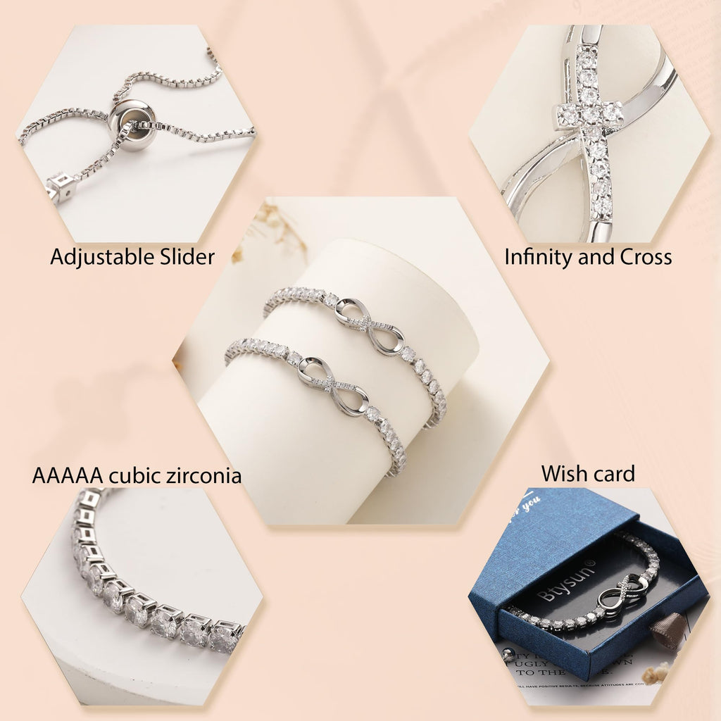 Godmother Proposal Gift Infinity Bracelets for Women Godmother Gifts for Her Cross Bracelet Birthday Religious Jewelry Easter Ba