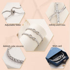 Godmother Proposal Gift Infinity Bracelets for Women Godmother Gifts for Her Cross Bracelet Birthday Religious Jewelry Easter Ba