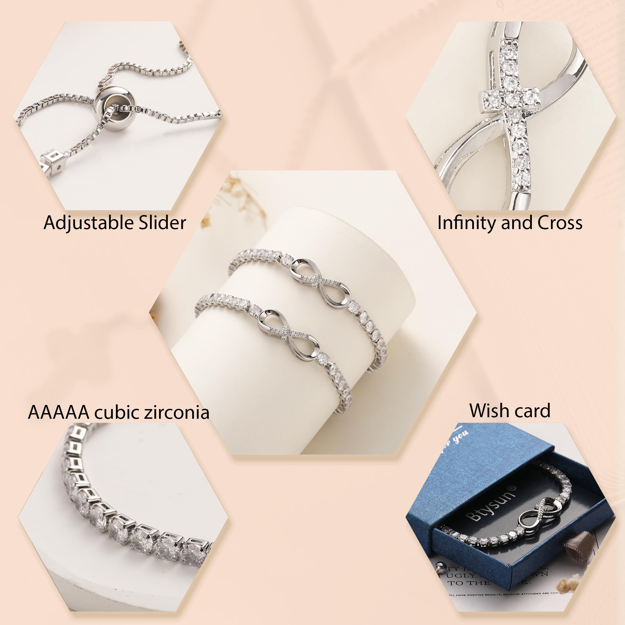 Godmother Proposal Gift Infinity Bracelets for Women Godmother Gifts for Her Cross Bracelet Birthday Religious Jewelry Easter Ba