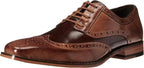 Stacy Adams Men's Tinsley-Wingtip Oxford, Tan/Brown, 7.5 M US