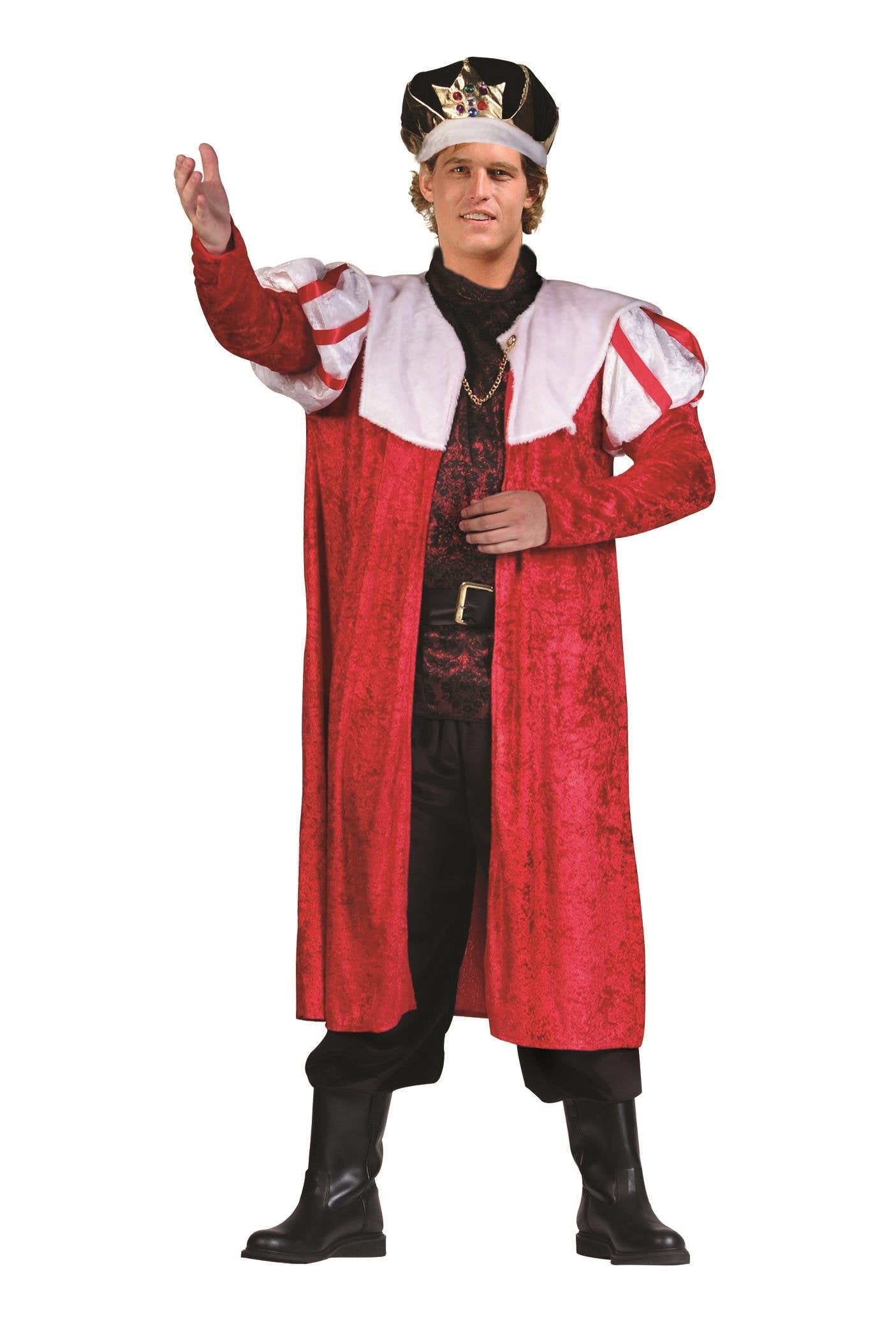 Men's King Over Coat: Red/Whit
