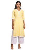 Ketch WomenS Cotton Blend Regular Fit Kurta (Khku000501_Yellow