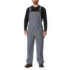 Dickies mens Hickory Striped Bib overalls and coveralls workwear apparel, Hickory Stripe, 34W x 32L US