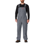 Dickies mens Hickory Striped Bib overalls and coveralls workwear apparel, Hickory Stripe, 40W x 30L US
